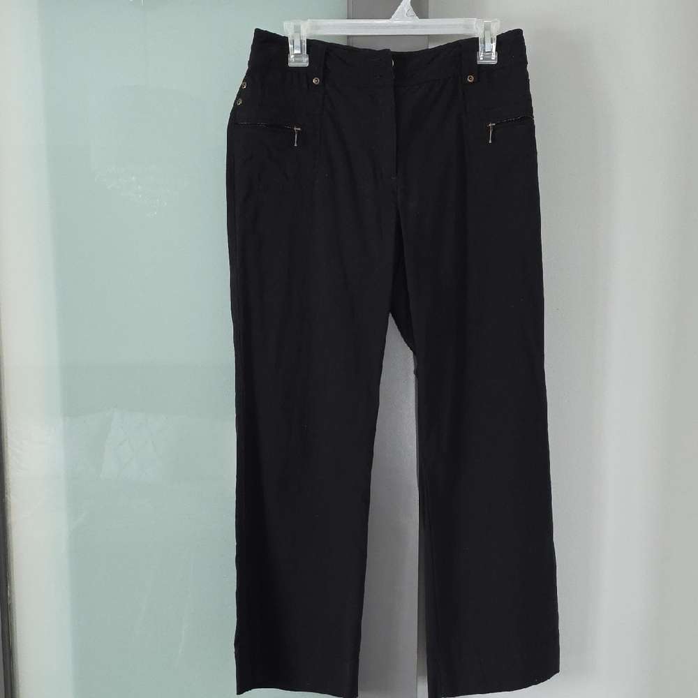 Optimum Nostalgic Women's Size 8P Boot Cut Black  Dress Pants